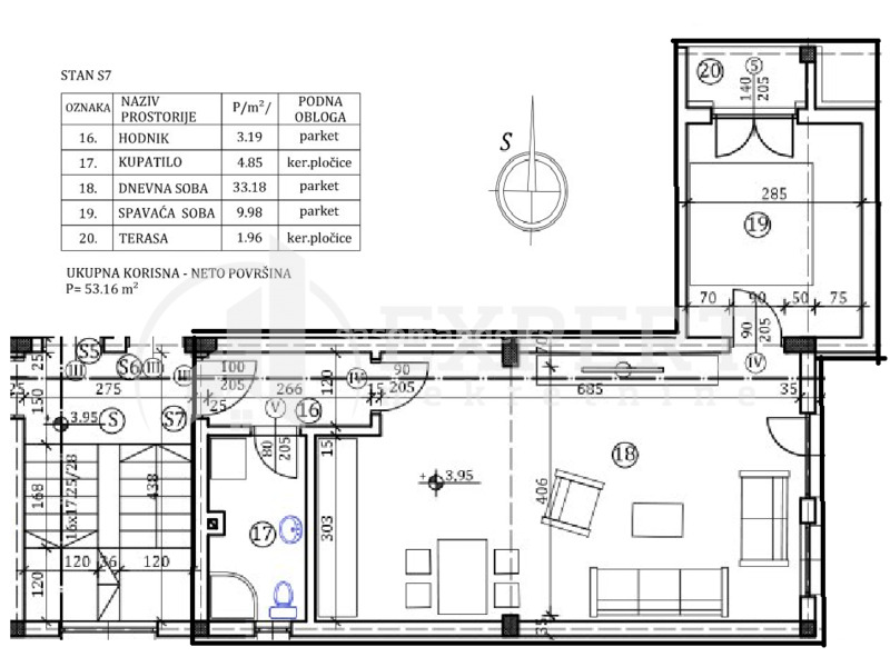 Stan u novogradnji, 53m2, preko puta hotela Tami Residence