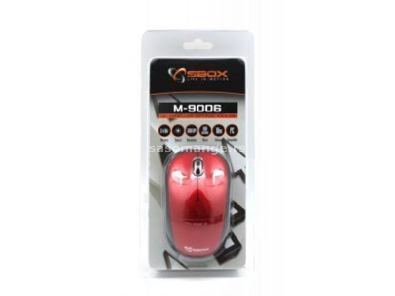 S-BOX M-9006W bežični optički miš 1200dpi beli