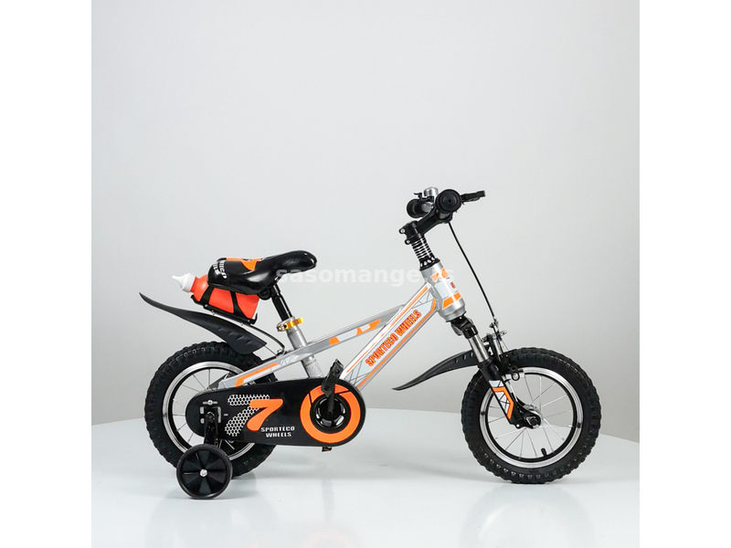 Bicikl za decu Aiar 12" (Model 714-12 srebrna oranž)