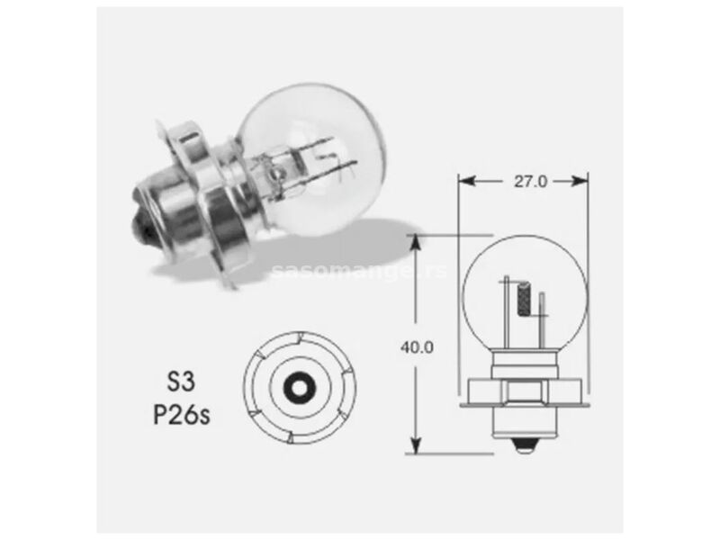 Sijalica moto 12V 15W S3 LUCAS