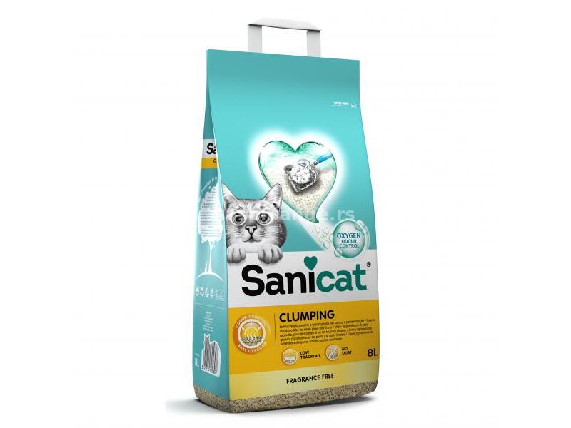 SANICAT grudvajući posip za mačke - bez mirisa - Unscented - 8L