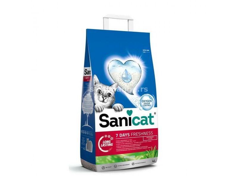 SANICAT posip za mačke 7 Days Aloe Vera - 4l