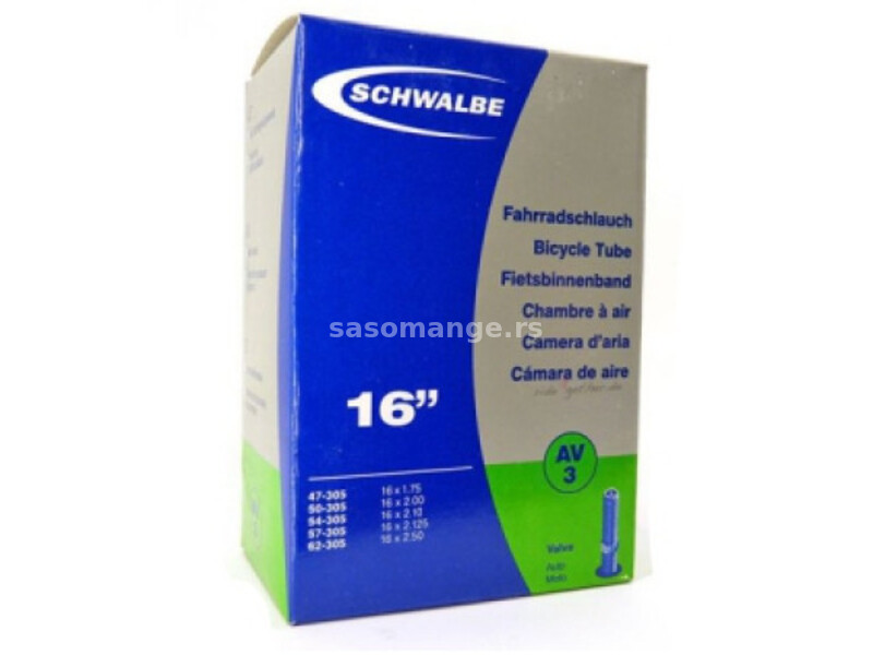 Schwalbe unutrašnja guma av3 ek 40mm 16" (u kutiji) ( 1010546/J14-10 )