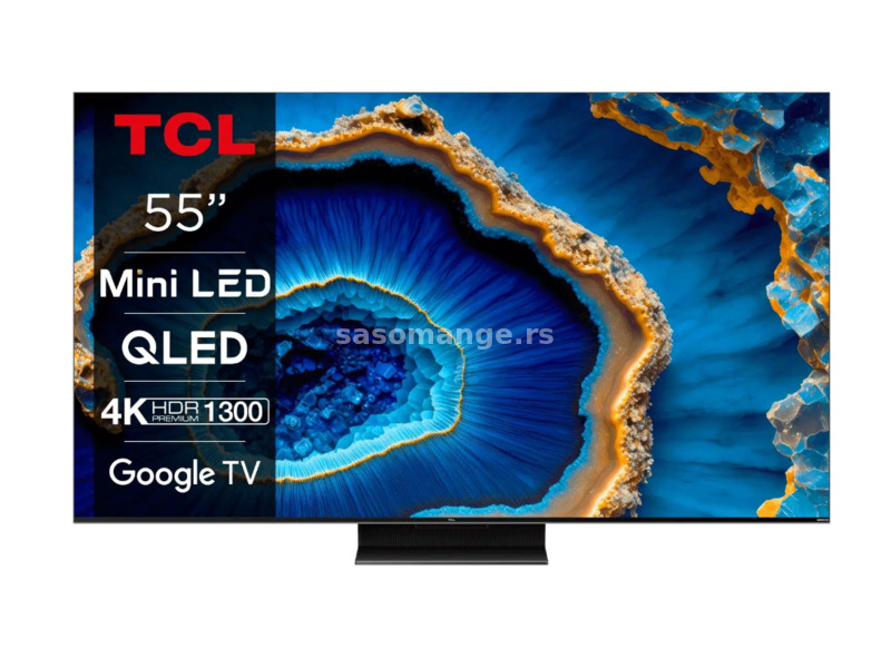 Televizor TCL 55C805/MiniLED-QLED/55"/4K HDR/144Hz/GoogleTV/crna