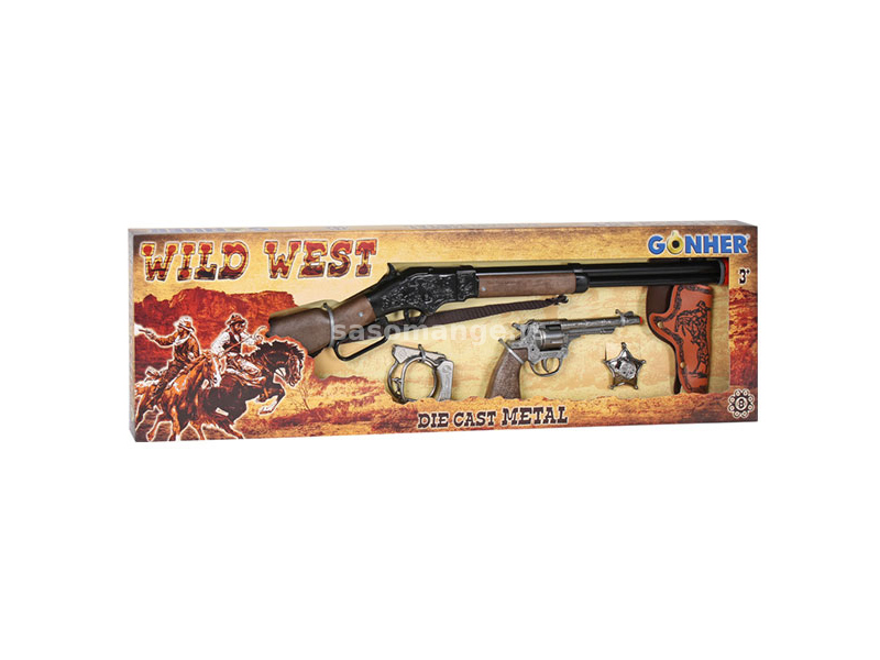 Set oružja sa puškom Divlji Zapad Gonher 24606