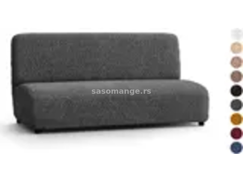 Sharp Fit elastična presvlaka za fotelju bez rukohvata siva