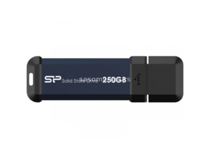 Silicon Power 250GB MS60 (SP250GBUF3S60V1B) USB 3.2 Gen 2 eksterni SSD plavi