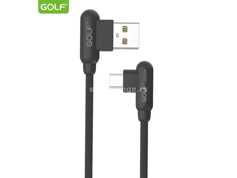 Mikro usb kabl 1m 90 GOLF GC-45m crni