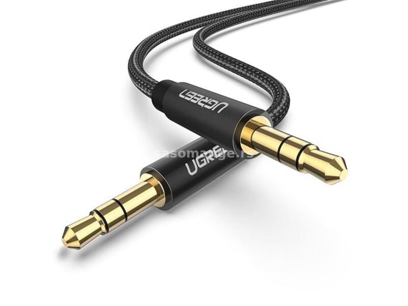 AUX kabl 3.5mm 1m gold Ugreen AV112 crni