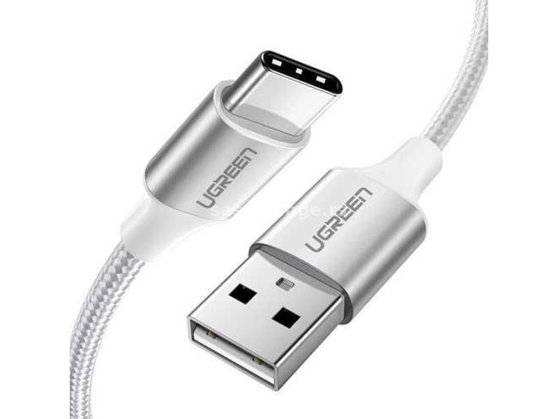 UGREEN USB-A 2.0 na USB tip C kabl Alu.0.25m/ Beli