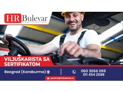 Viljuškarista sa sertifikatom | Beograd + smeštaj + prevoz, zarada 80.000 rsd.