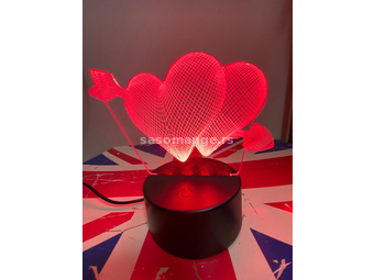3D lampa srce