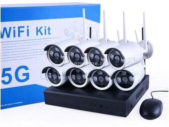 Bezicni video nadzor WiFi Kit 5G +8 kamera