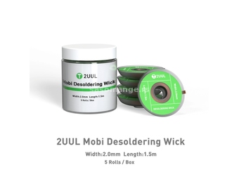 Pletenica za skidanje kalaja 2UUL Mobi Desoldering Wick CY2015 (5 Rolls/Box)