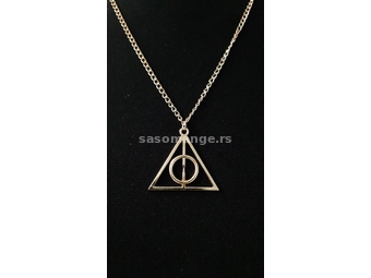 Ogrlica Harry Potter relikvije smrti zlatna