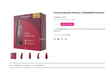 Womanizer premium - Top Model - Clit + Vakum masazer - Novo