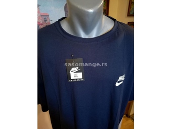 Nova muska pamucna majica Nike u velikom broju 5XL 6XL Plava Novo