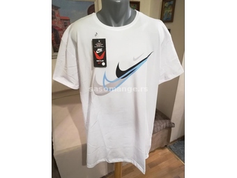 Nova muska pamucna markirana majica Nike u velikom broju 4XL 6XL Bela Novo