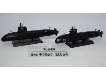Podmornice JSDF SS 501 Soryu 502 Unryu 1/900 Submarines 9 cm