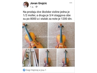 Violine dve na prodaju