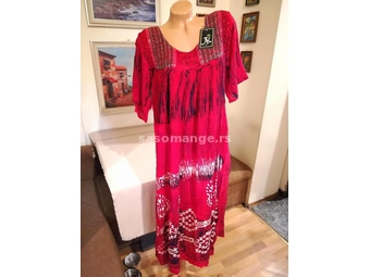 Nova zenska indijska haljina za punije dame Nini Crvena XXL Novo