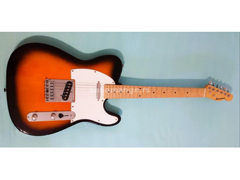 Harmonia Telecaster sunburst električna gitara + torba, trzalice, lekcije