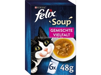 FELIX Soup - govedina, piletina, tuna - 8x (6x48g) - 2.304 kg