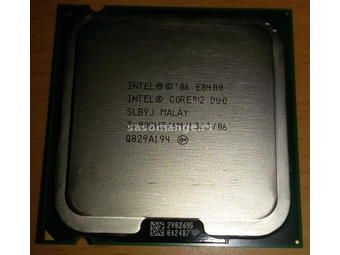 Intel Core 2 Duo E 8400 / 64 Bit/ DUAL CORE /X2/ 2 x 3,0 Ghz/Fsb 1333 Mhz / 6 Mb kes + visoki kuler