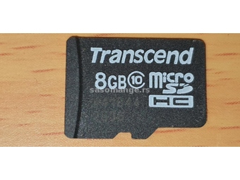 8 GB memorijska kartica Micro Sd TRANSCEND CLASS 10 ORIGINAL!
