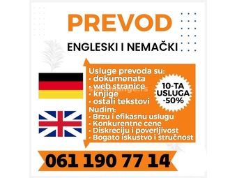 Visokokvalitetna prevodilačka usluga za engleski i nemački jezik
