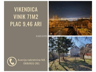 VIKENDICA – VINIK – 71m2 – PLAC 9,46 ARI