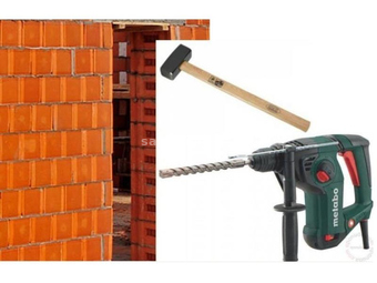 Rušenje pregradnih zidova-siporeks/ytong giter bet. blok,keramika,gips. i drv. konstrukcije, cigla