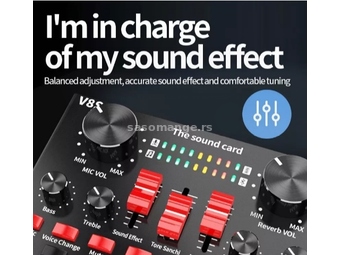 V8S Audio External USB Sound Card effect mixer bluetooth