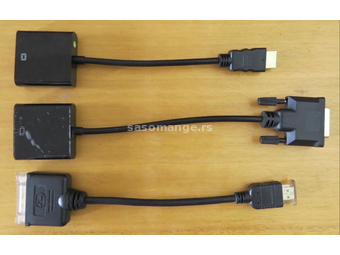 Aktivni Video Adapter VGA-HDMI/VGA-DVI/DVID-HDMI