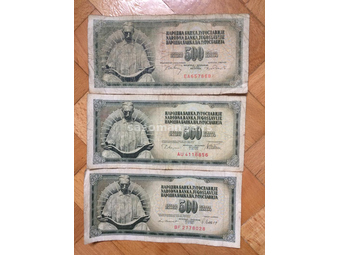 500 dinara 1970,1978,1981