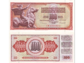 Jugoslavija 100 Dinara 1986 UNC , P-90