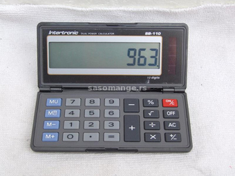 Intertronic SB-110 kalkulator solarni i baterije + GARANCIJA