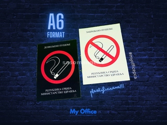 Nalepnice zabranjeno/dozvoljeno pušenje A6 formata