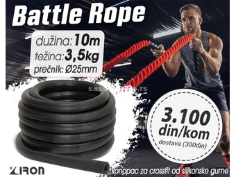 Battle Rope - Konop za Crossfit fi25mm dužina 10m