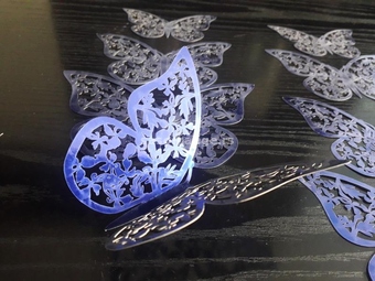 3D leptiri PLAVI 12 komada