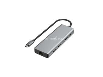 HAMA USB-C Hub, 9 portova, 2 x HDMI, USB-A, USB-C, LAN