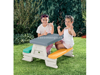 Dolu dečiji sto za piknik sa dve klupe ( 026187 )