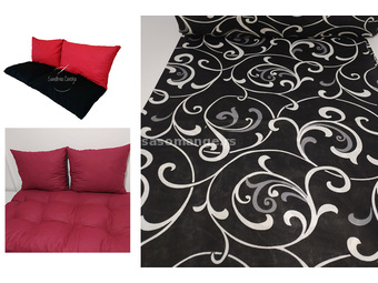 Jastuci za garniture od paleta - 130 x 50 x 50 cm - Black Ornament