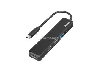 HAMA USB-C HUB, 5 portova, 3 x USB-A, USB-C, HDMI