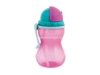 CANPOL Flašica sportska za bebe sa slamkom 370 ml 56/113 -Pink