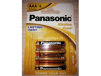 Baterije Panasonic LR3 AAA alkalne 1/4