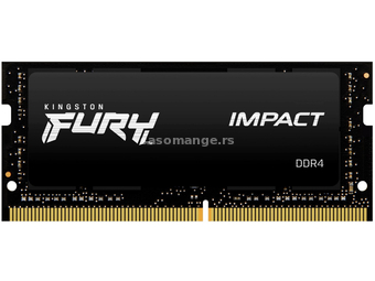 Memorija KINGSTON Fury Impact KF426S15IB/8 8GB/SODIMM/DDR4/2666MHz/crna