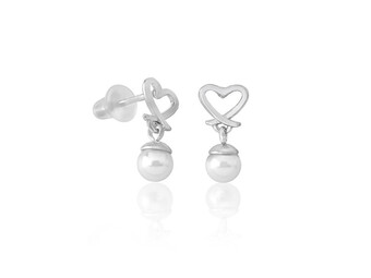 Ženske majorica motiv pearl drop bele srebrne minđuše 4 mm ( 16399.01.2 000.010.1 )