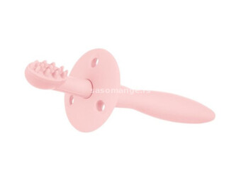 Canpol babies silikonska cetkica sa glodalicom za negu desni i zubica51/500 - pink ( 51/500_pin )