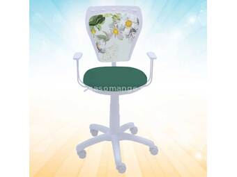 Dečija radna stolica Ministyle White Cveće